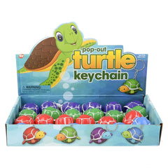 2" Pop Out Turtle Keychain Assorted (24 Pieces = $39.99)