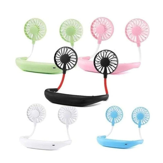 Wholesale Mini Neckband Fan with  USB Rechargeable & 360° Rotation Fan (Sold By Piece)