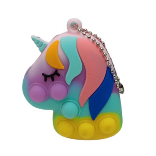 Wholesale Rainbow colors  pop it bubbles on both keychain Sold By Dozen