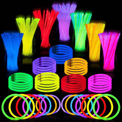 Glow Bracelets Bulk Pack Of 100 Assorted Color Light-up Bracelets