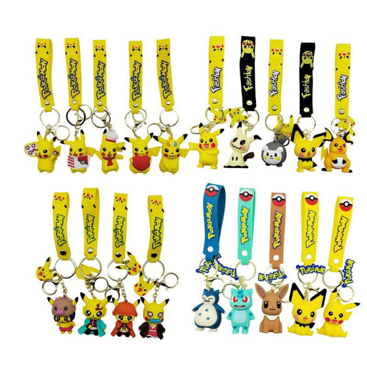 Wholesale Keychain Light Up Poke Ball Mix Backpack Charm  Sold By Dozen