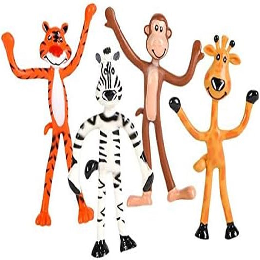 Bendable Zoo Animal Figures kids toys in Bulk