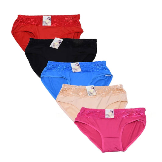 Wholesale Women Lace Plus Size Panties MOQ- 5 pcs