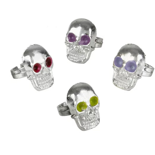Silver Plastic Skull Ring kids toys (144 pieces=$21.99)