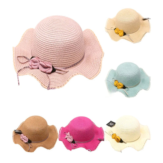Wholesale Girls Summer Straw Hats- Assorted