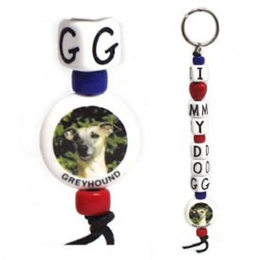 New Styles Greyhound Dog Keychain MOQ -6 pcs