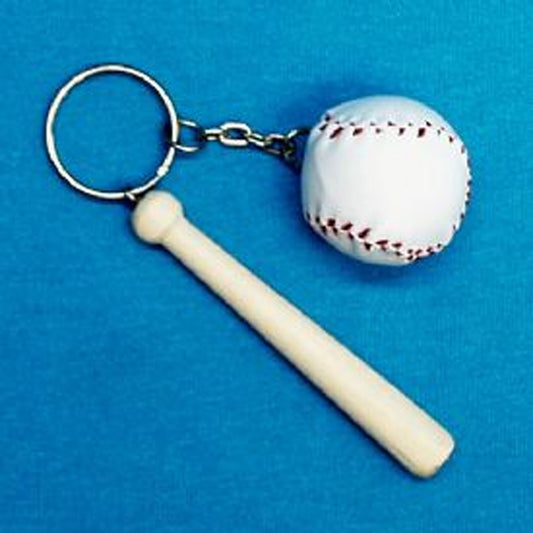 Baseball & Bat Keychain for kids and Adults MOQ - 12 pcs