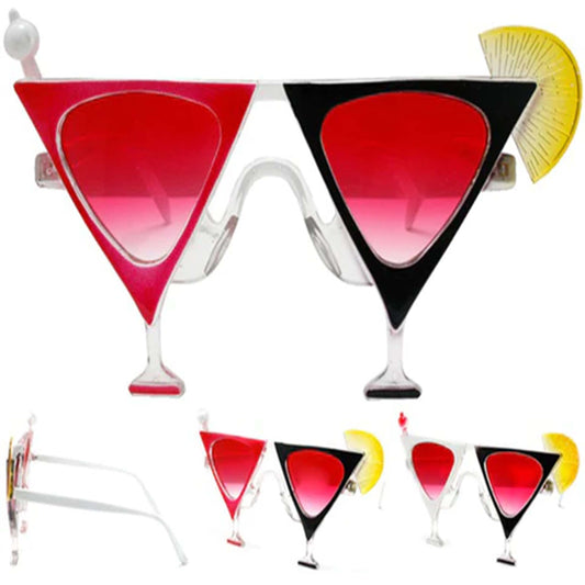 Wholesale Martini Party Glasses - Assorted Colors - One Size Fits Most (Sold by the piece or dozen )