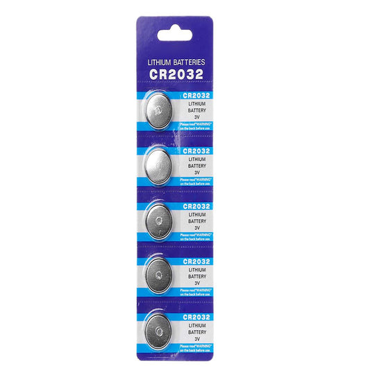 Wholesale CR2032 Battery  Pack of 5 Batteries for Cell Phones, Watches, and More (Sold by the dozen cards)