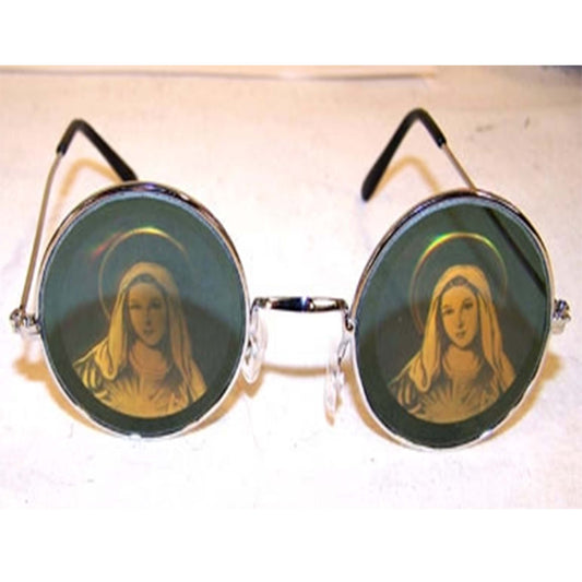 Wholesale Virgin Mary Hologram 3D Sunglasses Way Cool Glasses with a Spiritual Twist (Sold by the dozen)