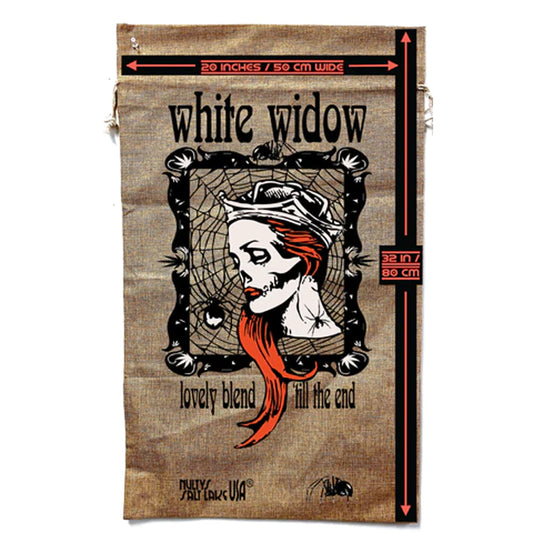 White Widow Marijuana Burlap Bag - Premium Cannabis Storage (Sold By Piece)