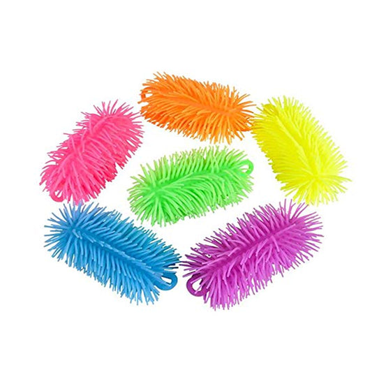 Super Squeezy Puffer Snakes: Soft and Spiky Rubber Texture - Assorted Colors