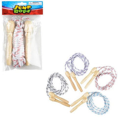 Wooden Handle Jump Rope In Bulk- Assorted