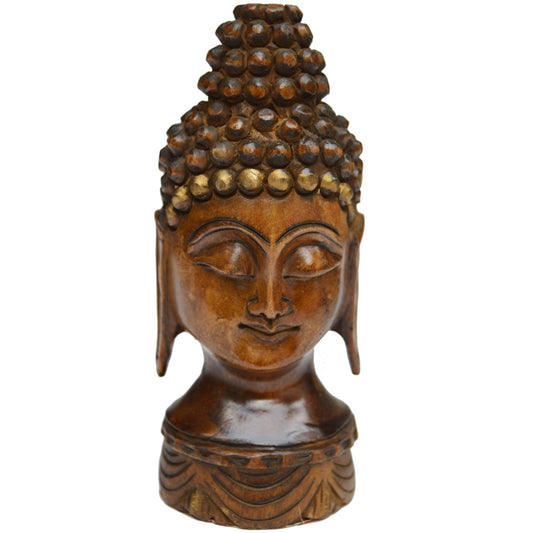 Wholesale Wooden Mahatma Buddha Decorative Head (MOQ-10)