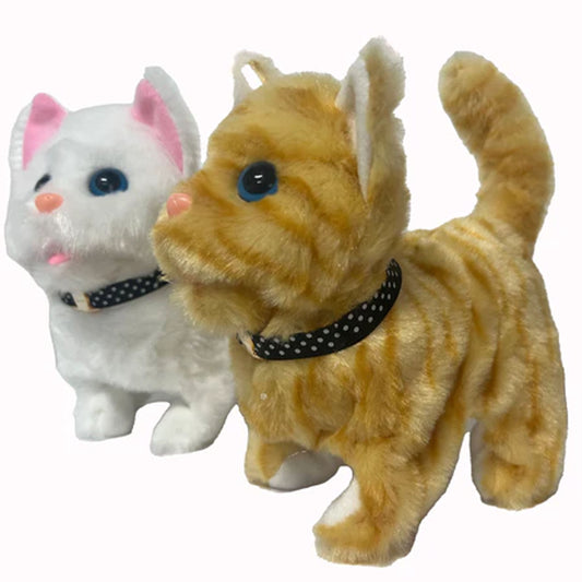 Wholesale Walking Meowing Cute Fluffy Toy Kitty Cat (Sold By The Piece)