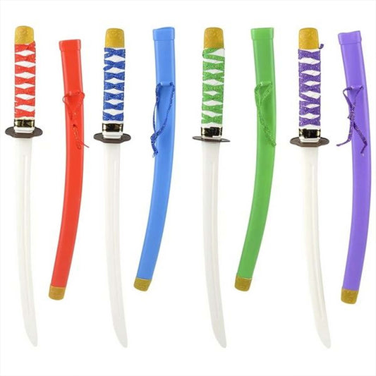Plastic Colored Ninja Sword  (Sold In Dozen)