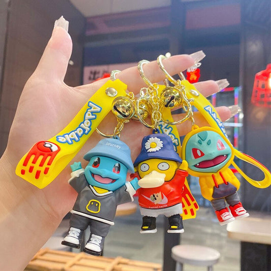 Wholesale  New keychain  Anime Pocket Monster Mix Backpack Charm Sold By Dozen