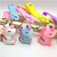 Wholesale  Keychain Rubber Unicorn Backpack Charm - Enchanting and Whimsical Accessory