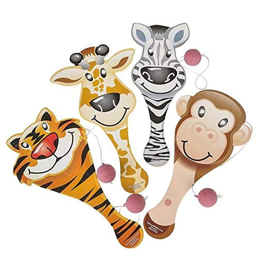 Zoo Animal Paddle Balls For Kids In Bulk- Assorted