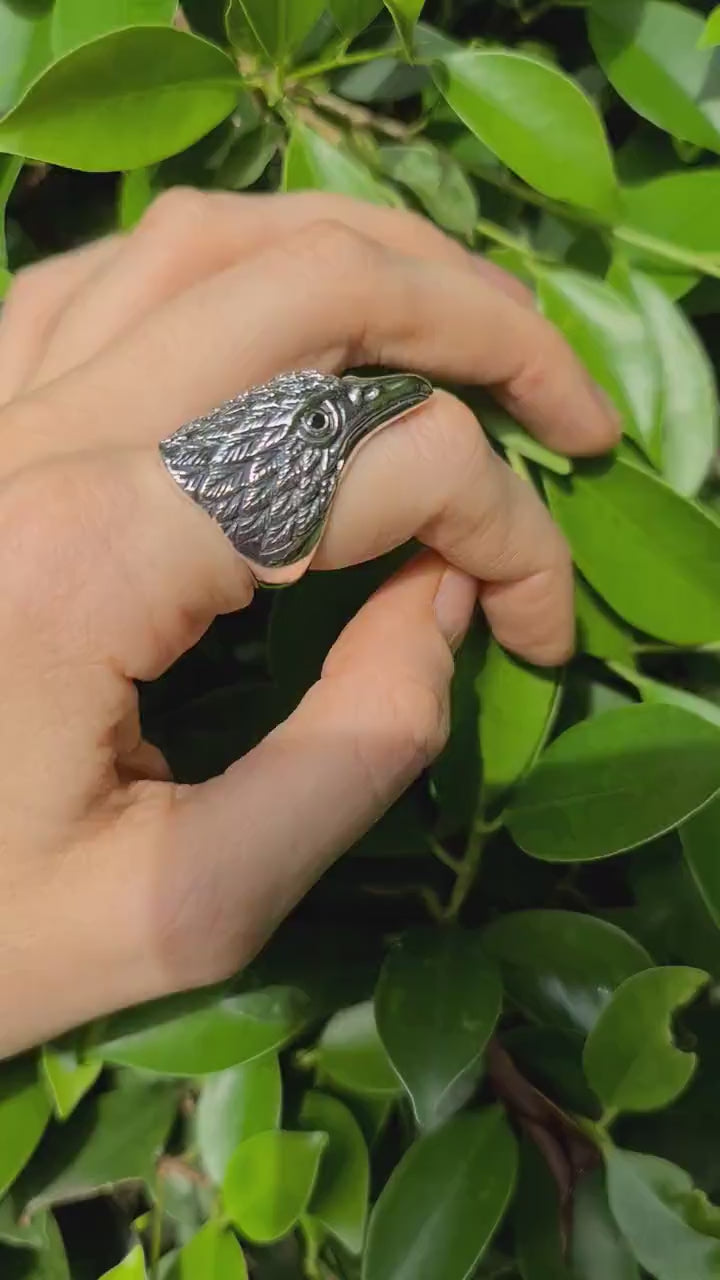 Wholesale Beautiful Design Eagle Head Deluxe Silver Biker Ring  (Sold by the piece)