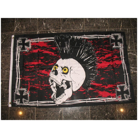 Premium Quality Iron Skull 3 x 5 Flag - Bold and Edgy Decor (Sold By Piece)