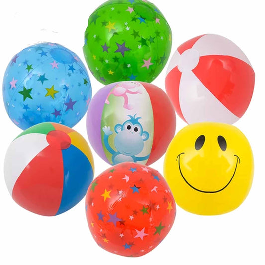 16" Beach Ball Assortment Colorful and Fun Inflatable Balls (Sold in Unit of 25Pcs)