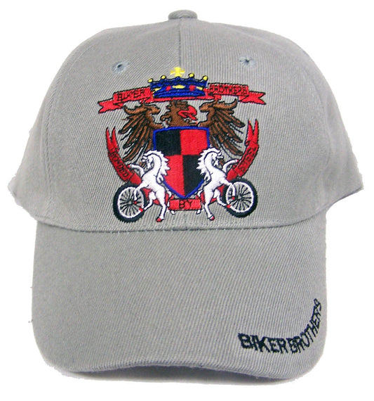 Buy BIKER BROTHERS SHEILD BONDED BY STEEL BASEBALL HAT *- CLOSEOUT NOW $ 1.50 EABulk Price