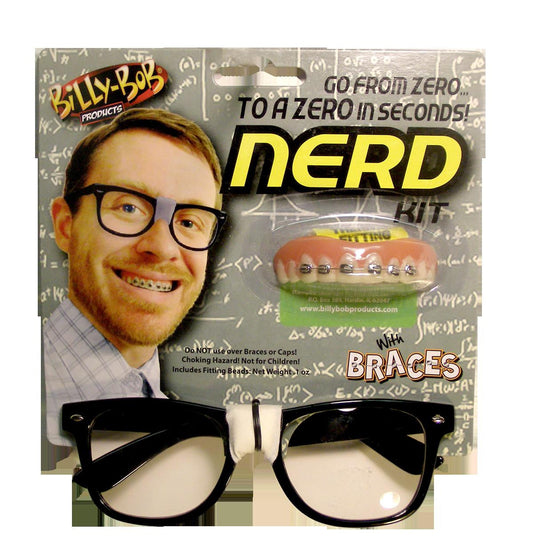 Wholesale BILLY BOB NERD KIT WITH GLASSES AND TEETH W BRACES (sold by the piece )