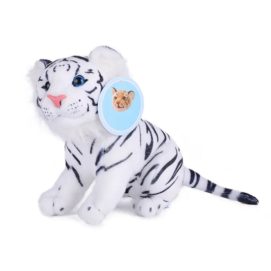 White & Brown Stuffed Plush Tiger Toy