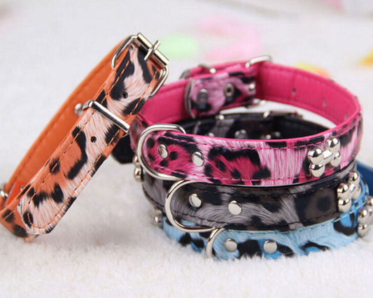 Bulk Buy 20" Cheetah Print Dog Collar