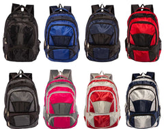 Buy 19" Premium Wholesale Backpack in 8 Assorted Colors - Bulk Case of 24