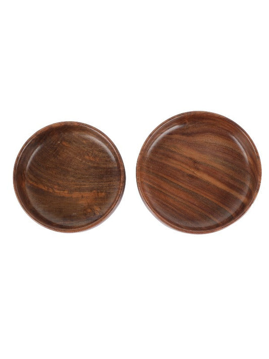 Sheesham Wooden Handcrafted Bowls (Set of 2)