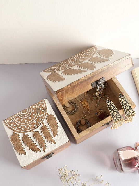 Dream Catcher Engraved Wooden Box Set of 2