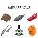 Indestructible Rubber Squeaky Dental Care Toothbrush Dog Chew Toy