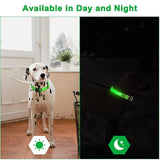 Electronic Pet LED Dog Collar - Adjustable, Flashing, Rechargeable, Reflective, and Anti-Lost