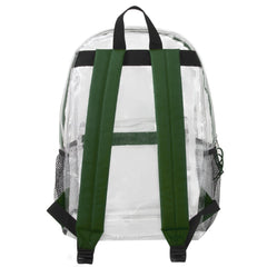Classic 17 Inch Clear Backpack - Green ( 1 Case= 24Pcs) 9.45$/pc