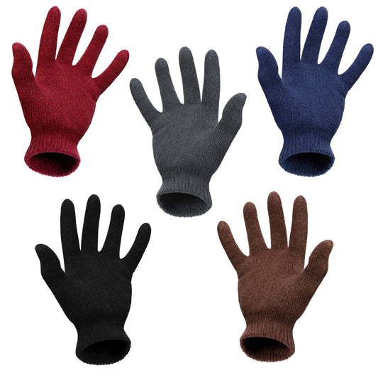 Buy Unisex Winter Wholesale Gloves in 5 Assorted Colors - Bulk Case of 96 Pairs