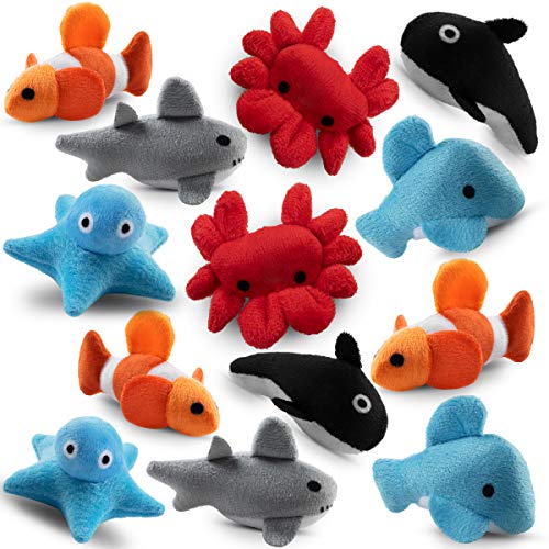 Wholesale Stuffed Animal Sharks - Pack of 2 Large, 14 inch Mako & 13 inch Hammerhead Plush Shark Toys, Stuff Animals Toy, for Baby Toddlers & Kids by Bedwina
