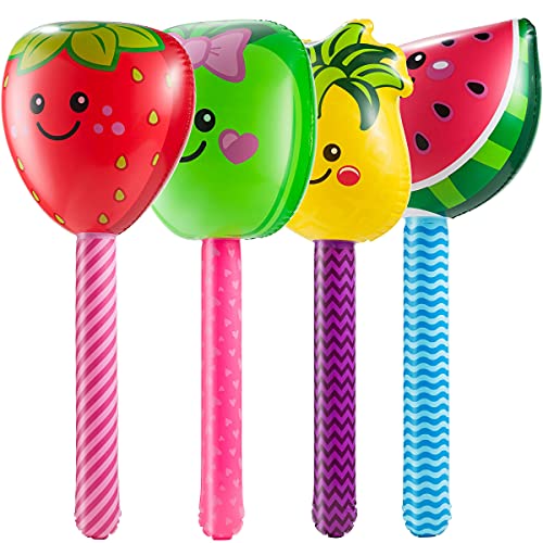 Inflatable Fruit Wands | Set of 4 | 32-Inch