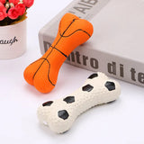 Football & Basketball Style Bone Dog Toy - Durable Chew Toy for Active Dogs