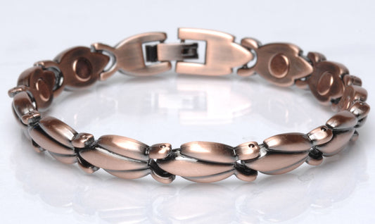 Wholesale SOLID COPPER MAGNETIC LINK BRACELET style #L-FV (sold by the piece )
