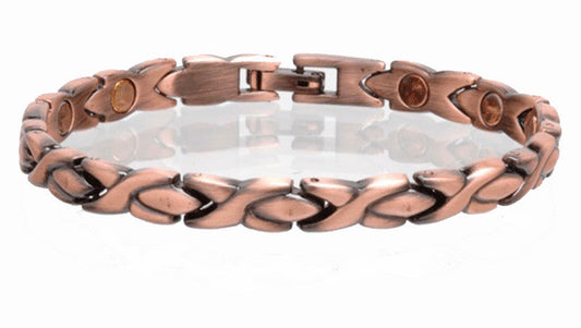 Wholesale SOLID COPPER MAGNETIC LINK BRACELET style #LXO (sold by the piece )