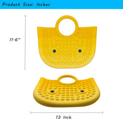 Yellow Tote Bag Pop it Fidget Handbags dimensions