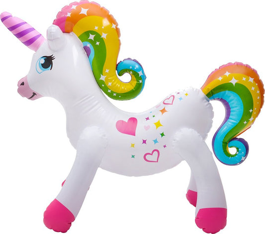 24-Inch Rainbow Unicorn Inflatable Toy