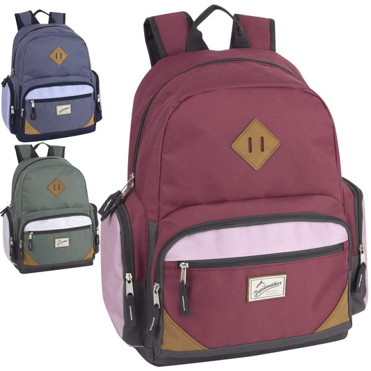 19 Inch Trailmaker Duo Compartment Backpack w Laptop Sleeve - 3 Colors ( 1 Case= 24Pcs) 1.19$/pc