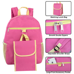 16 Inch Backpack With Matching Lunch Bag ( 1 Case=24Pcs) 9.8$/PC
