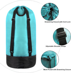 Wholesale Laundry Bag Backpack with Front Mesh Pocket