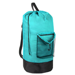 Wholesale Laundry Bag Backpack with Front Mesh Pocket