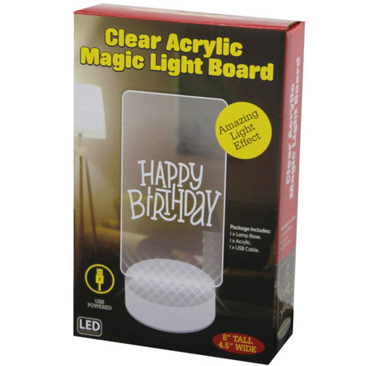 USB-Powered Clear Acrylic LED Magic Light Board