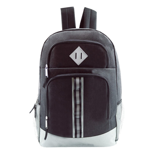 Buy 18" Deluxe Wholesale Backpack in Black- Bulk Case of 24